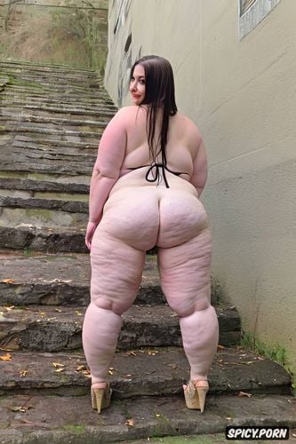 huge fat ass, thick thighs, realistic anatomy, looking at the viewer