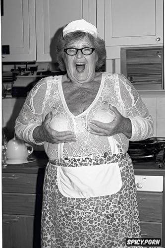 glasses, big cum in tongue, very old grandmothers, old apron with cum