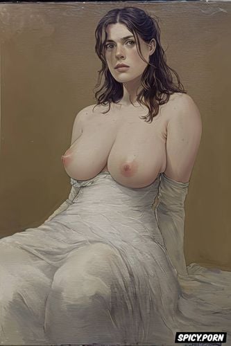 flat chested, pink nipples, millie brady, paul peter rubens oil painting