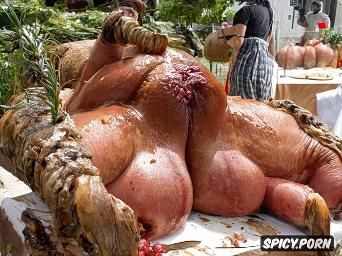 a human big fat bbw is serveed afterbeing roasted baked cooked spitroasted as the roasted baked cooked spitroasted bbw cokedcorpse serveed for dinner tocannibal forbeing eaten by human cannibalisme antrophagie as the meat of the roasted baked cooked corpse of a human présnuffed préfattened roasted baked cooked bbw