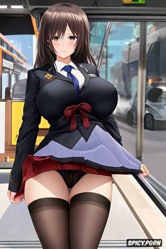 beautiful alluring anime teen, ecchi anime style, big boobs