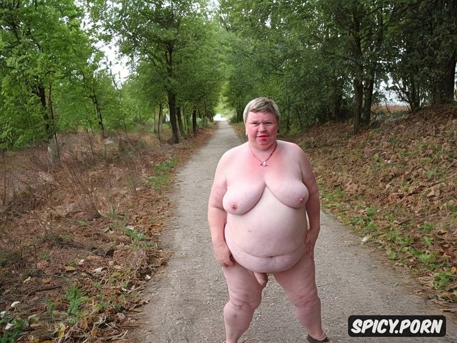 large aerolas, very fat cute very stupid east european amateur dumb nude granny