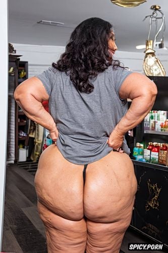 t shirt, mexican, huge massive enormous ass, cellulite on ass