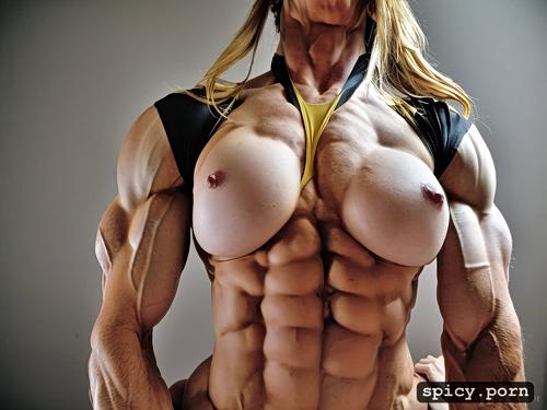 thick body, athletic body1 8, muscular arms1 5, highly detailed abs