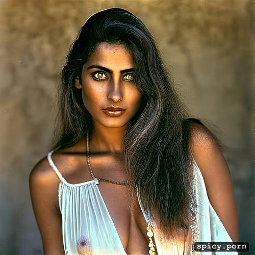 indian, looking at viewers, beautiful naked female