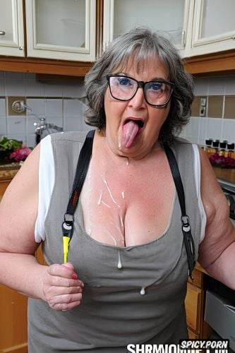 in the kitchen, titjob, first person pov, masterpiece, glasses