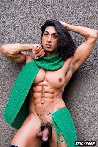 some body hair, big erect penis, one male mexican muscular, nice abs