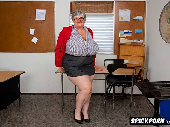 ols style female school teacher cloths withtits hanging out