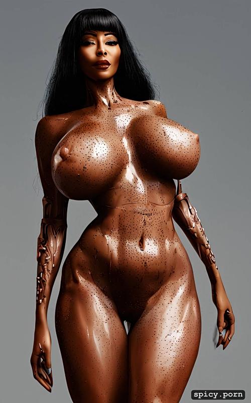 unreal render, colombian ethnicity, cfg 35, full color, hard nipples
