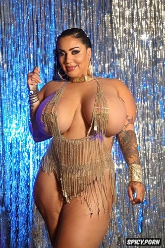 performing on a dance floor, massive breasts, gorgeous1 8 voluptuous egyptian bellydancer