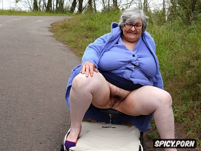 ssbbw, smiling, ribs showing, very old granny, anorctic, poorly dirty dressed