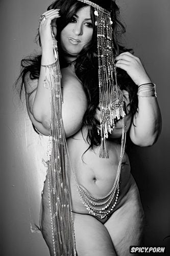 massive saggy breasts, very realistic, beautiful lebanese bellydancer and model