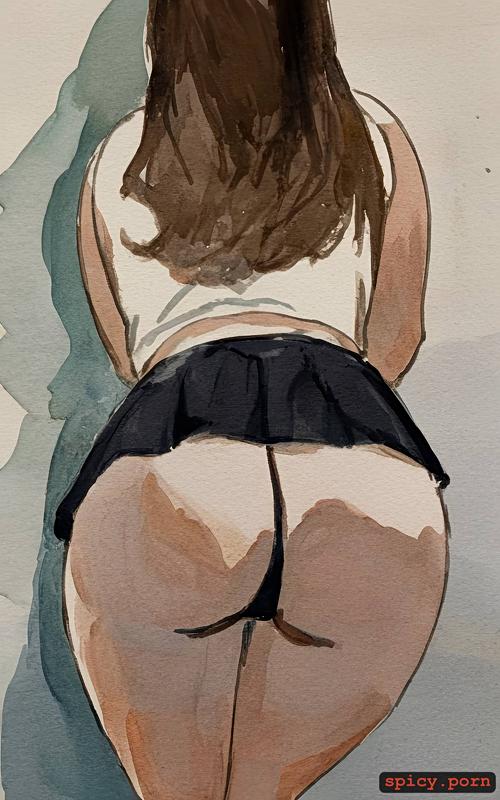 behind view, 18yo, bending over, teen, white woman, style vintage