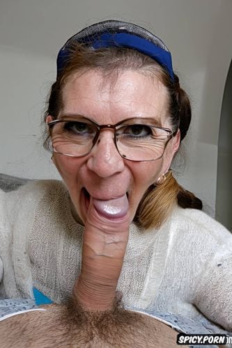 very old bimbo granny, no lipstick, fast handjob, hairy pussy