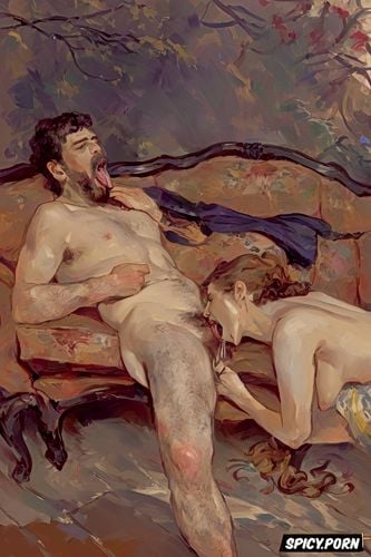 nude, husband and wife on couch, pyotr krivonogov, hairy vagina