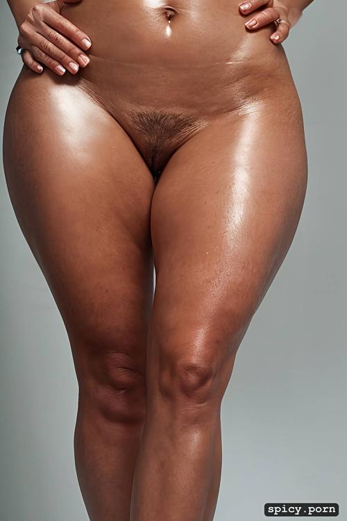 athletic body1 3, oiled, solid color photostudio background