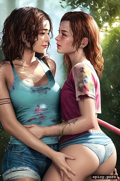 the last of us, lesbian sex, abby and ellie fucking