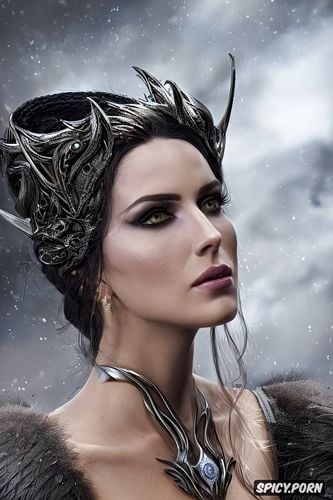 yennefer of vengerberg the witcher tight outfit portrait beautiful face masterpiece