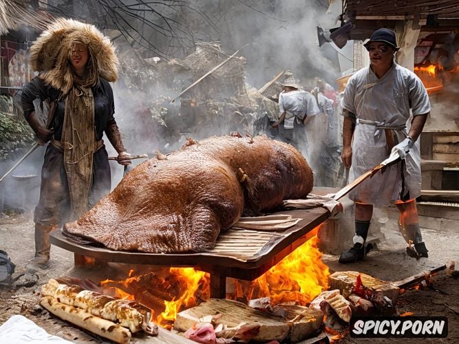 a human big fat bbw is serveed afterbeing roasted baked cooked spitroasted as the roasted baked cooked spitroasted bbw cokedcorpse serveed for dinner tocannibal forbeing eaten by human cannibalisme antrophagie as the meat of the roasted baked cooked corpse of a human présnuffed préfattened roasted baked cooked bbw