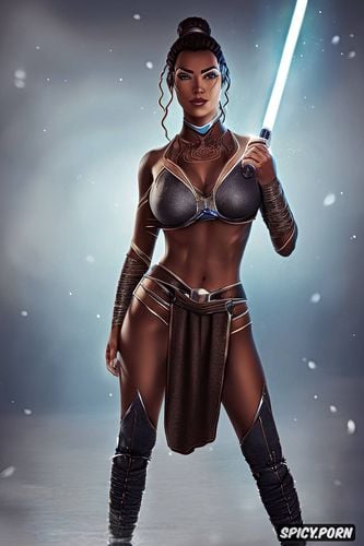 ultra realistic, topless, satele shan star wars the old republic beautiful face full body shot