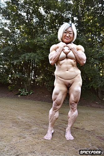 pastel colors, white hair, 60 years female1 6, naked chinese female bodybuilder1 4