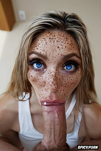 realistic face, cum covered face, a beautiful polish female teen