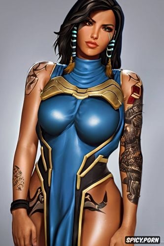 ultra detailed, ultra realistic, pharah overwatch beautiful face young slutty nun costume tattoos