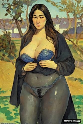 long neck, maurice denis oil painting, pink nipples, sibel kekilli