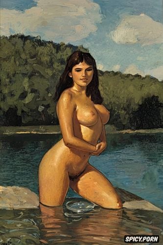 fat thighs, jewish teenage woman, penis, fat hips, pierre bonnard ernst kirchner nudes bathing in lake