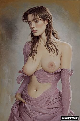 masculine, paul peter rubens oil painting, millie brady, flat chested