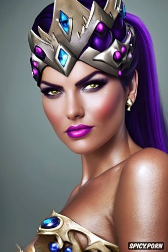 abs, ultra realistic, widowmaker overwatch female princess fantasy castle crown royal robes beautiful face portrait muscles