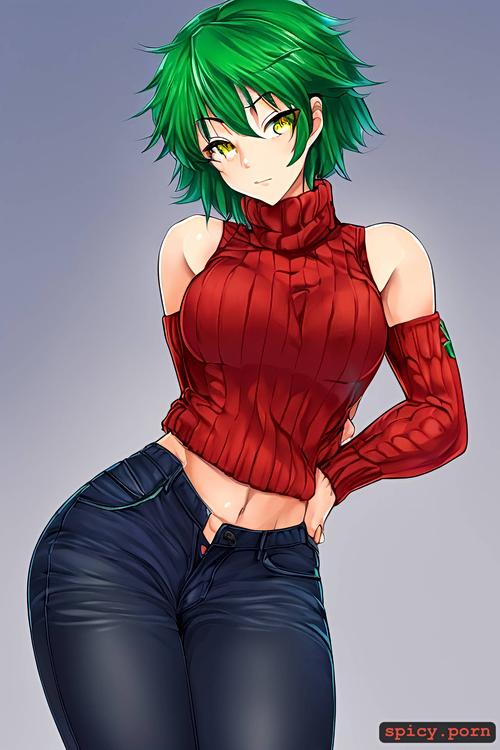 18yo, cute, anime woman, high resolution, black stockings, sexy