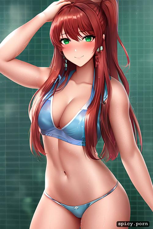sexy pose, detailed, anime, only one person on the image, perfect chest