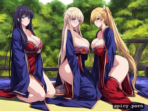 kimono, best quality, big ass, kneeling, masterpiece, big huge huge breasts