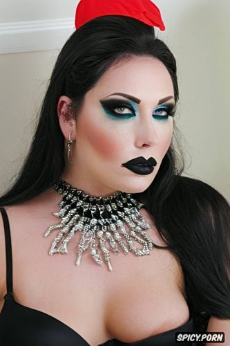 whore, goth, trashy makeup