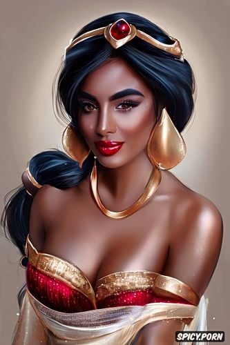 k shot on canon dslr, ultra detailed portrait, jasmine aladdin beautiful face masterpiece