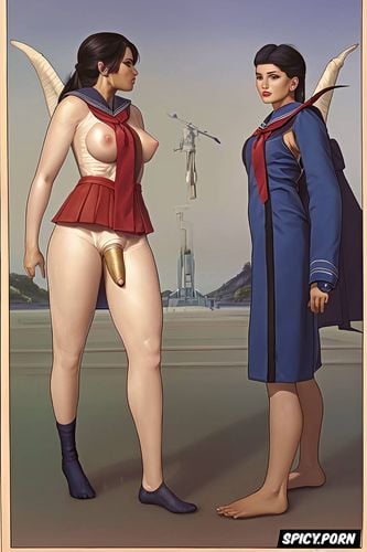 sailor school uniform, fat thighs, shemale nazi officer trenchcoat