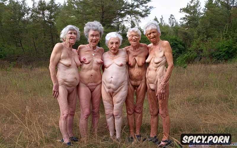 shaved pussy, naked, very old granny, very loose open pussy