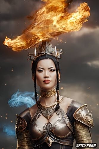 matte, golden eyes, artstation, concept art, flame crown, sharp focus