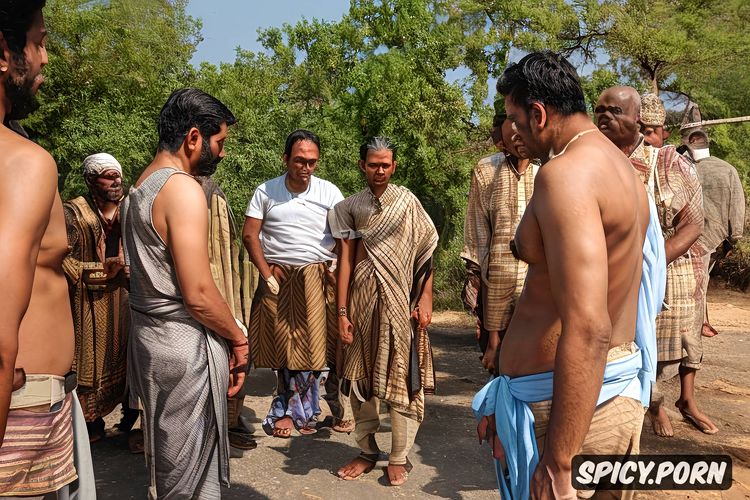 a group of ruthless panchayat men encircles her all of them to submissive forceful violating pounding on her