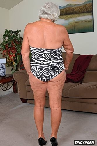 exhibitionist granny seventy something american granny, high heels