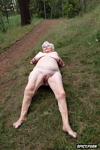 huge open pussy hole, 95 year old granny, laying down, open pussy