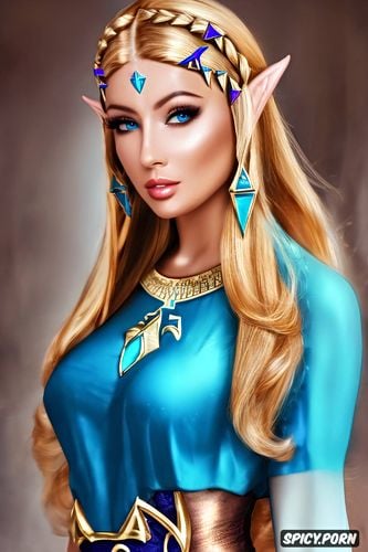 ultra detailed face shot, k shot on canon dslr, princess zelda legend of zelda tight outfit beautiful face no makeup milf masterpiece