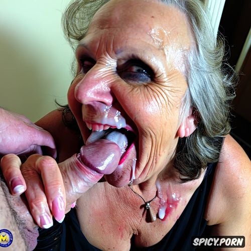 tremendous cum on tits, masterpiece, old zombie grandmother and old zombie aunt