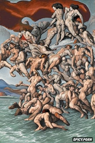 orgy scene painted by michelangelo