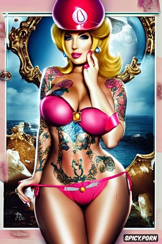 masterpiece, ultra realistic, slutty pink lingerie, tattoos