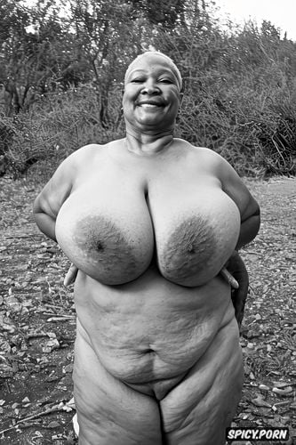 symmetrical face, hdr, 60 years old granny, intricate, huge breasts1 5