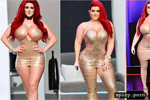 hot body, bimbo meghan trainor, pretty face smiling, naked sexy 30 years old