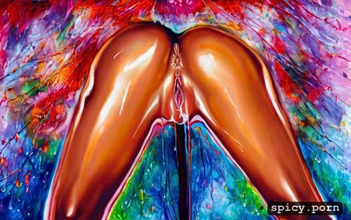 detailed vulva, highres, detailed labia, 8k, tiny boobs, highlights on pussy