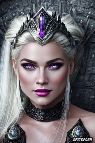 pale skin, dragon banners, dark purple eyes, throne room, throne